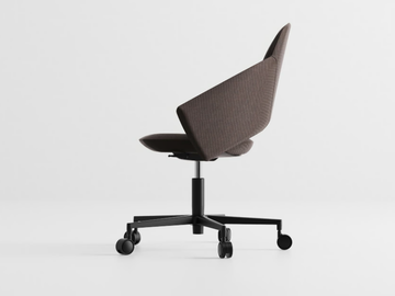 ICON 7250 - Swivel fabric office chair with castors with 5-Spoke base by Mara