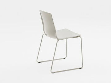 LOTO 100% RECYCLED - Stackable sled base polypropylene chair by Mara
