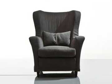 CAMILLA - Fabric armchair with armrests by Marac