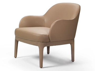 INGRID - Leather easy chair with armrests by Marac