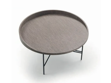 PLAZA - Round wood veneer coffee table by Marac