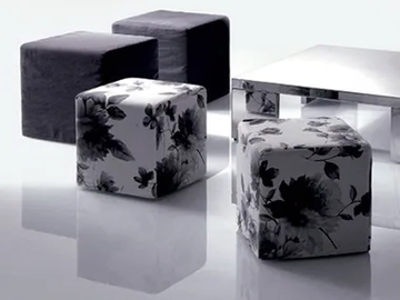 QUADRO - Upholstered pouf by Marac