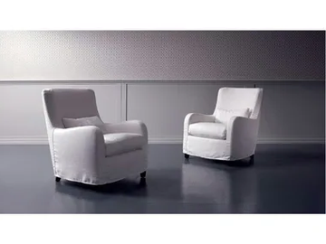 RIMINI - Fabric armchair with armrests by Marac