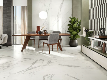 SCULTOREA STATUARIO VENA ARGENTO - Porcelain stoneware wall/floor tiles with marble effect by Marca Corona