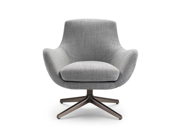 BRERA - Swivel armchair with armrests with 4-spoke base by Marelli
