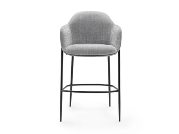 CHIA - Upholstered stool with back by Marelli