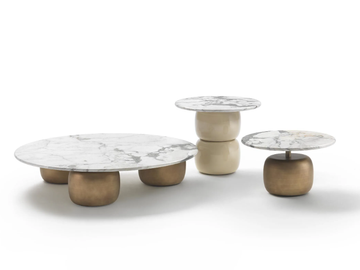 LUA - Round marble coffee table by Marelli