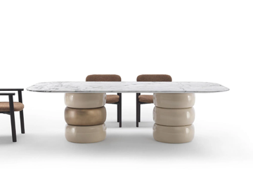 LUA - Round marble living room table by Marelli