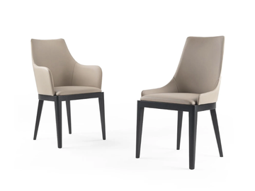 NICOLE - Upholstered leather chair by Marelli