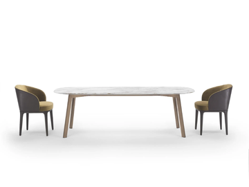 SELF - Rectangular marble table by Marelli