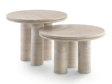 SIMMY - Round marble coffee table by Marelli