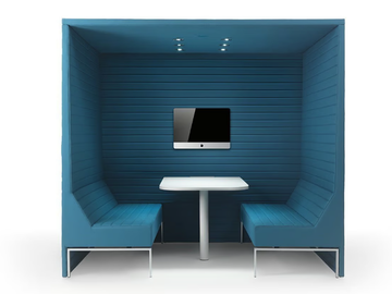 STRIPES BOX - Acoustic fabric meeting pod by Marelli