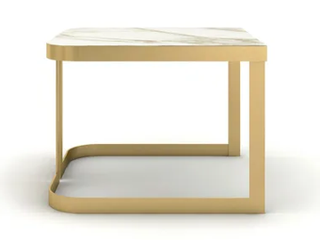 CLARK - Low square marble coffee table by Marioni