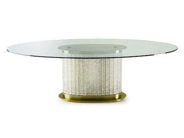 HOWARD - Oval crystal table by Marioni