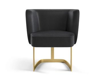 JOAN - Upholstered fabric chair with armrests by Marioni