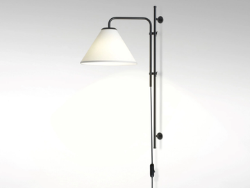 FUNICULÍ A FABRIC - Iron wall lamp with polyester shade by Marset