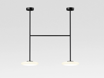 IHANA x2 - LED glass and steel ceiling lamp by Marset