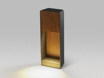LAB - LED aluminium and wood bollard light by Marset