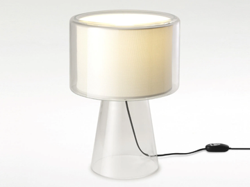 MERCER - LED blown glass and fabric table lamp by Marset