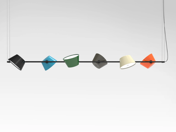 TAM TAM 4-6 - Swivel aluminium pendant lamp by Marset