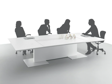 ANYWARE - Rectangular meeting table with cable management by Martex