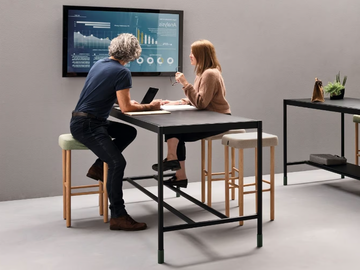 FLUIDO - Aluminium High meeting table by Martex
