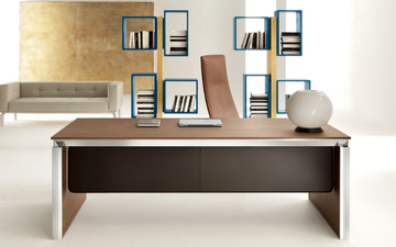 HAN - Rectangular wooden office desk by Martex