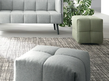 INATTESA - Square fabric pouf by Martex
