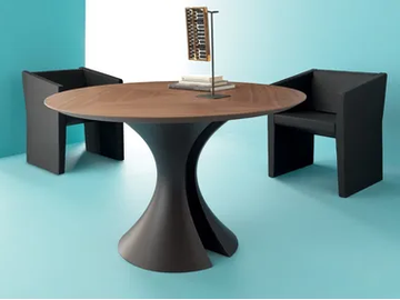 OLA - Round wooden meeting table by Martex