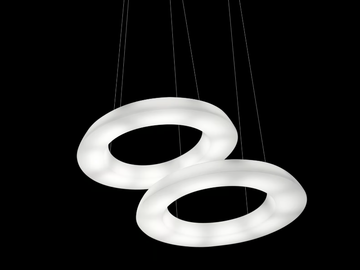 CIRCULAR POL J - LED dimmable polyethylene pendant lamp by Martinelli Luce