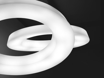 CIRCULAR POL - LED dimmable polyethylene pendant lamp by Martinelli Luce