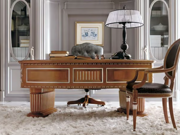 NAPOLI - Wooden writing desk with drawers by Martini Interiors