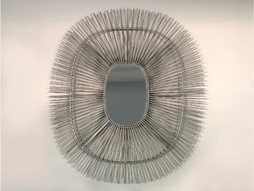 MASK OVAL - Oval wall-mounted stainless steel mirror by Mary&