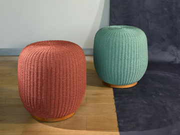 RAIN - Round pouf by Mary&