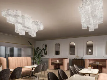 CUBO COMBO PL 300 RC - Ceiling lamp with crystals by Masiero