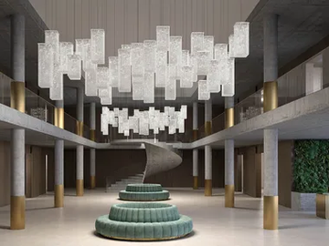 CUBO COMBO S40 200 RC - Pendant lamp with crystals by Masiero