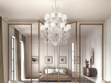DIAMOND S 16/95/120 - Pendant lamp with crystals by Masiero