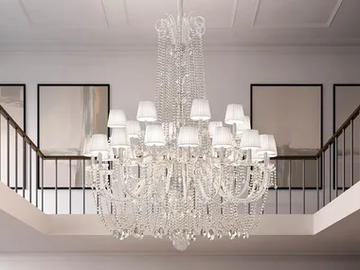 DIAMOND S 24/143/175 - Pendant lamp with crystals by Masiero