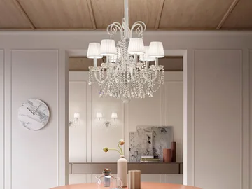 DIAMOND S 6/65/70 - Pendant lamp with crystals by Masiero