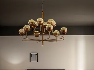 IGLÙ S12+1 - LED metal pendant lamp by Masiero