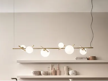 POSY BIL 6 - Metal pendant lamp by Masiero