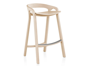 MC1 SHE SAID - High ash stool with back by Mattiazzi