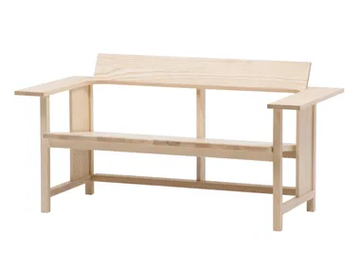 MC10 CLERICI - 2-seater ash bench with back by Mattiazzi