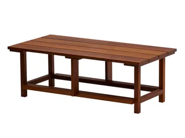 MC10 CLERICI - Rectangular iroko garden side table by Mattiazzi