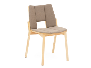 MC12 TRONCO - Ash chair with integrated cushion by Mattiazzi