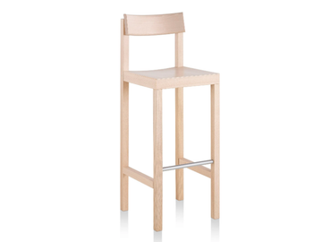MC14 PRIMO - High beech stool with back by Mattiazzi