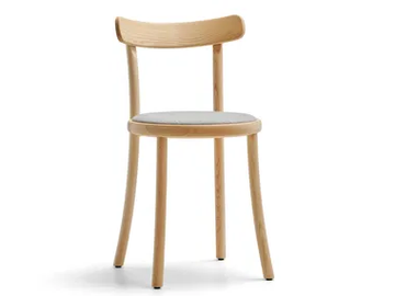 MC18 ZAMPA - Open back ash chair with integrated cushion by Mattiazzi
