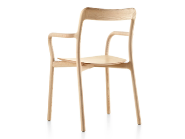 MC2 BRANCA - Ash chair with armrests by Mattiazzi