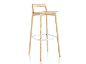MC2 BRANCA - High ash stool with back by Mattiazzi