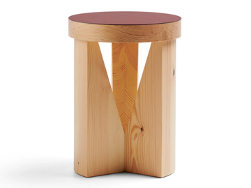 MC20 CUGINO - Low pine stool by Mattiazzi